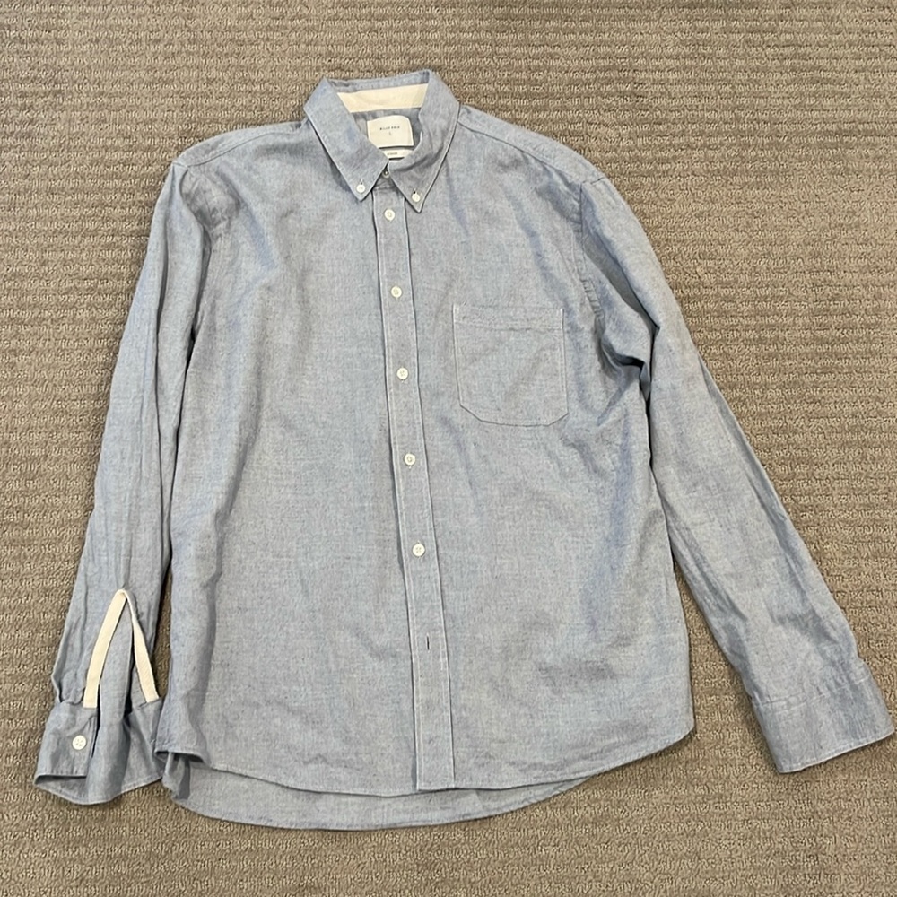 Billy Reid light blue button up.  Size large